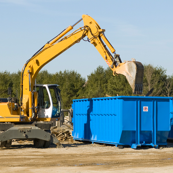 what size residential dumpster rentals are available in Mapleton Depot Pennsylvania